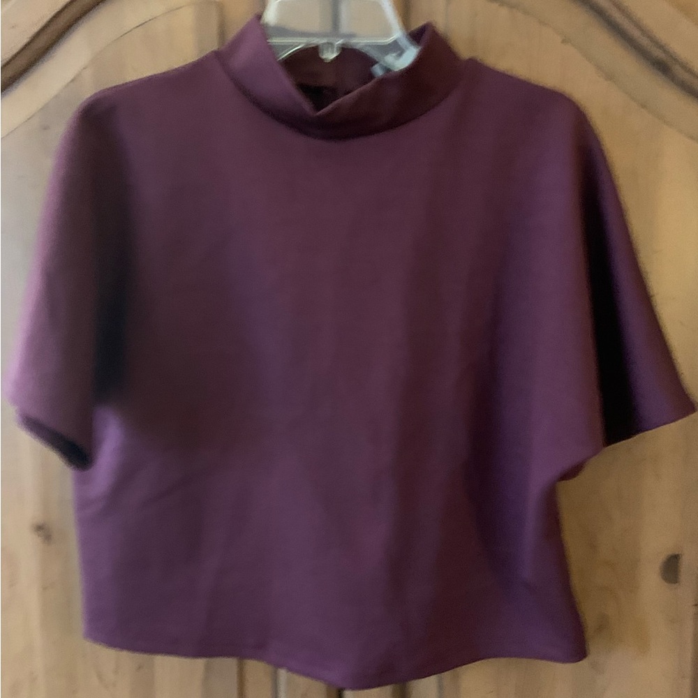 ASOS burgundy short sleeve shirt size 10.